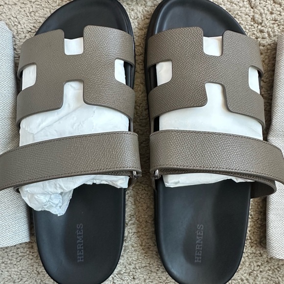 Hermes Chypre Sandals - size 41.5 - etoupe - Picture 5 of 9